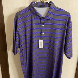 Turtleson Striped Performance Polo
